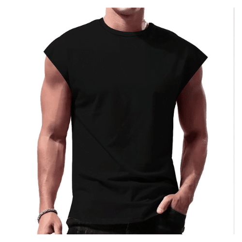 Mens crew neck sleeveless t shirts best sale