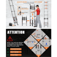 Telescopic Folding Ladder - Safe, Durable & Space-Saving Design