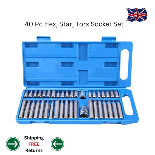 40Pcs Hex Star Torx Socket Bit Set Tool Kit - The Ultimate Handyman’s Companion
