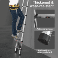 Telescopic Folding Ladder - Safe, Durable & Space-Saving Design