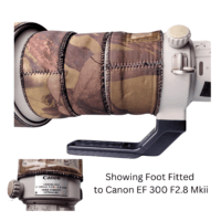 Haoge Replacement Lens Tripod Foot LF-C468 attached to Canon 300 F2.8 Mkii